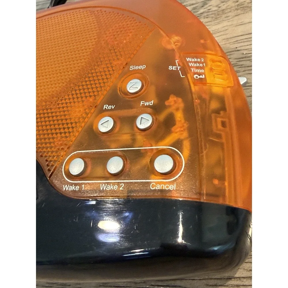 Orange RCA RP4842OR Dual Wake Digital Alarm Clock AM/FM Radio Battery Backup
